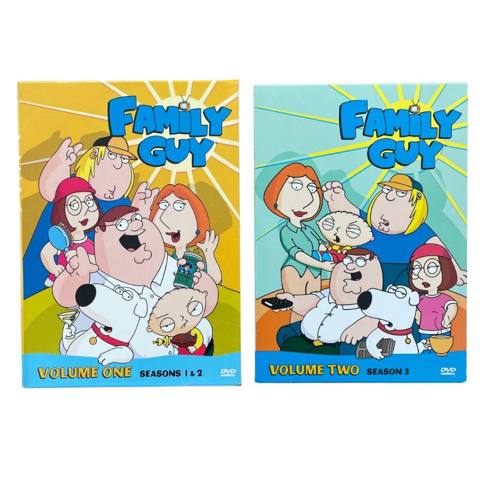 Family Guy DVD TV Show Box Sets Volume 1, 2 Seasons 1, 2, 3 VERY GOOD 2003